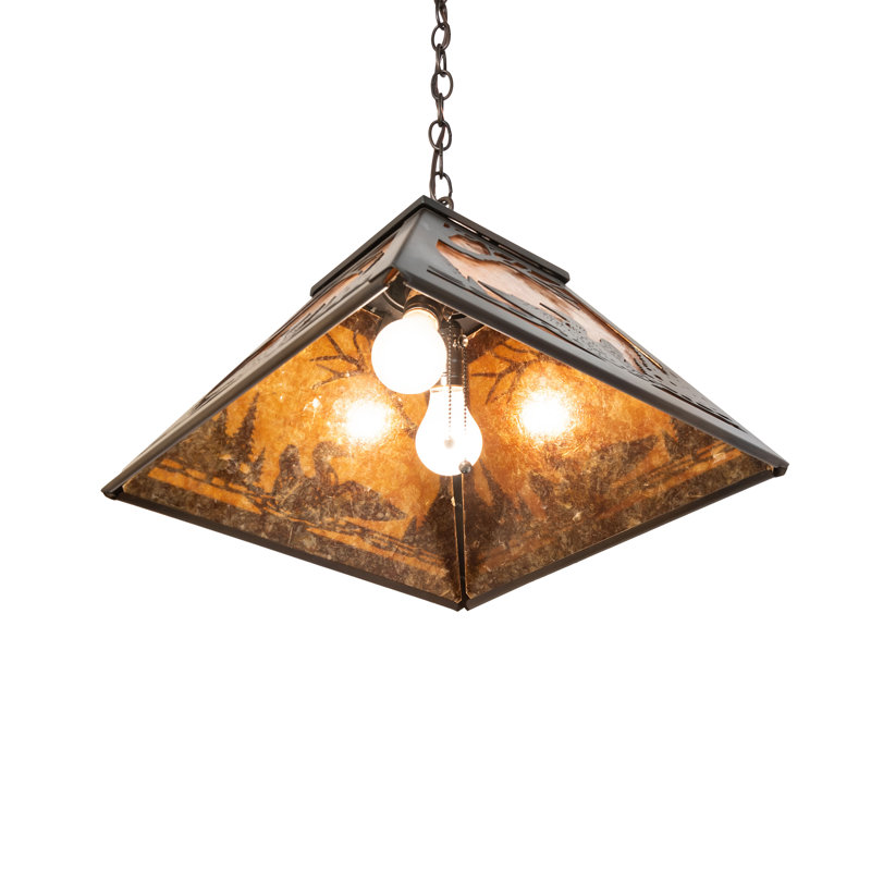 16" Square Loon Pendant