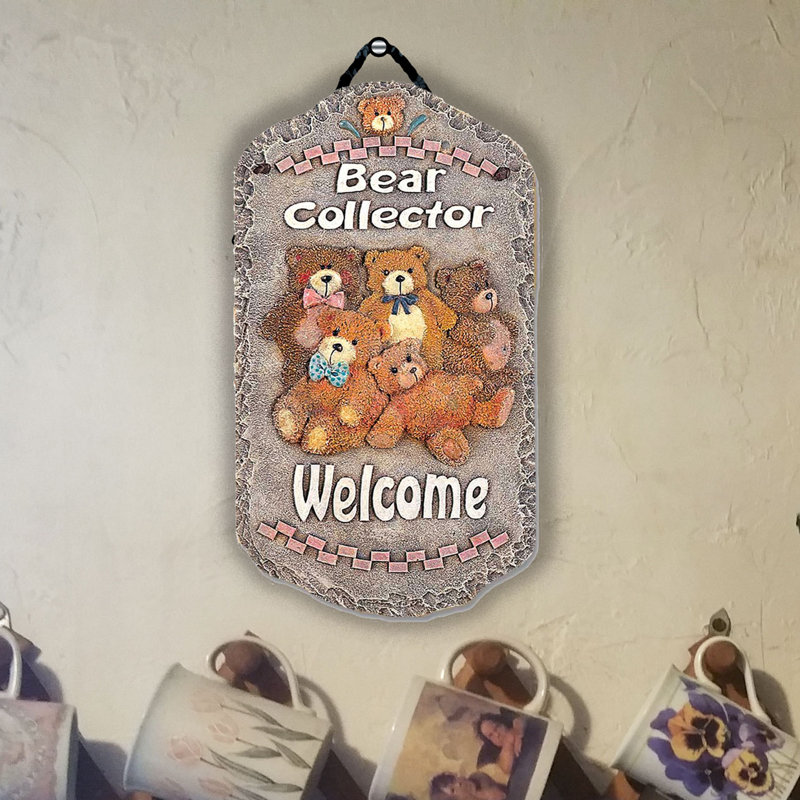 Décoration murale en résine « bear collector »