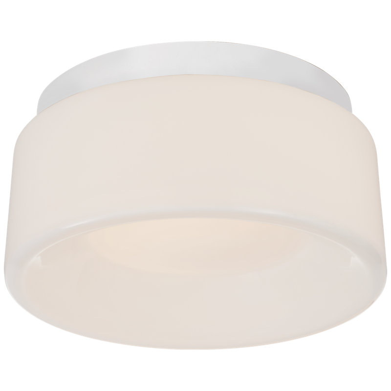 Barbara Barry Halo 5.5" Solitaire Flush Mount, Matte White