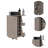 Light Oak 2-Shelf 6-Bottle Bar Cart with Division-1195751279