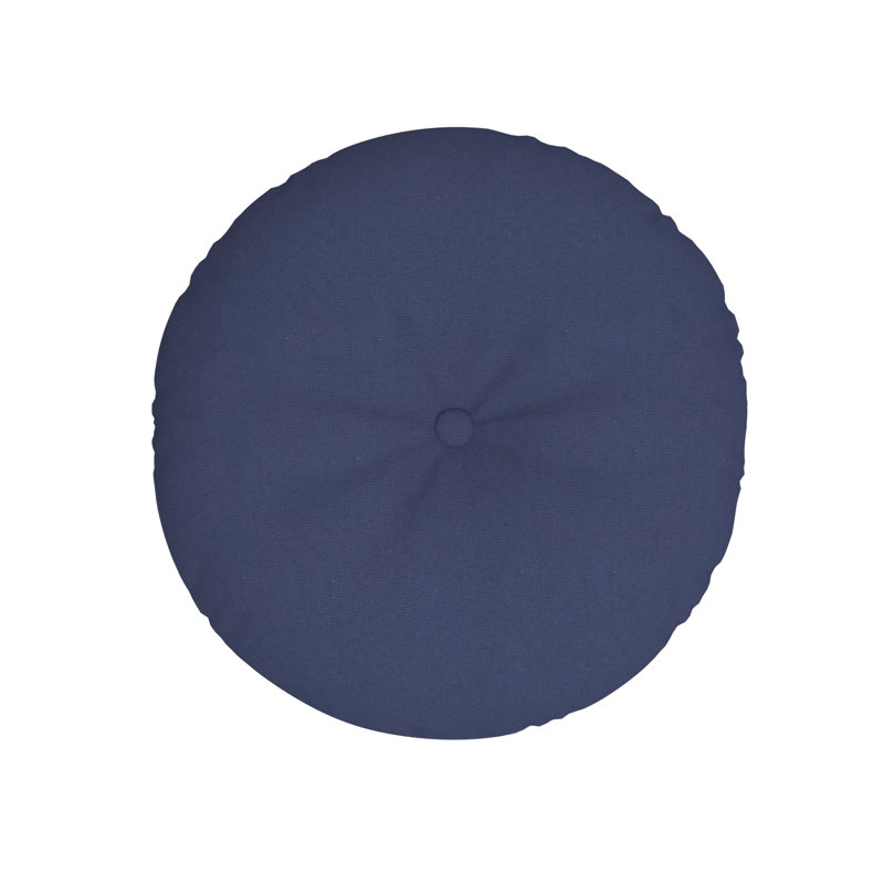 Coussin intérieur / extérieur, housse de coussin ronde de 16 pouces avec insert, Rond 16 po, Marine