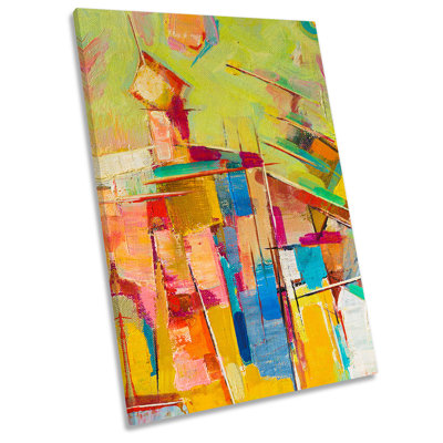 Abstract Multi Coloured - Wrapped Canvas Painting
