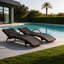 Chaise longue d'extérieur en osier-1112176276