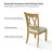 Amoz Solid Wood Cross Back Side Chair-237492418