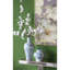 Console rectangulaire 47 po x 15,5 po x 31 po avec motif floral élégant et finition argentée miroir