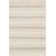 Tapis rayé en laine taupe / crème tissé à plat à la main