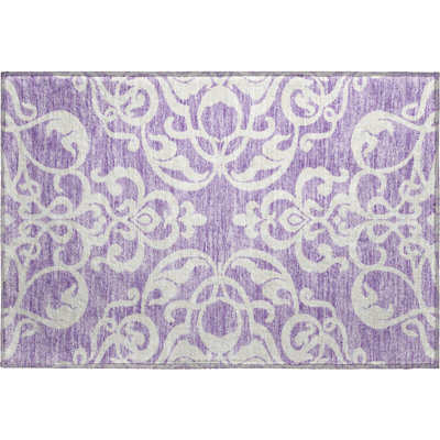 Tapis mauve de qualité supérieure lavable à la machine Prisco