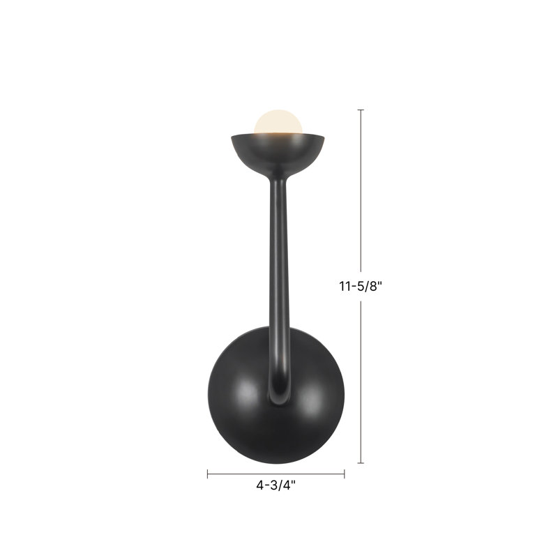 Spade 5-in White dimmable LED Bathroom Vanity Light, Oil Rubbed Bronze