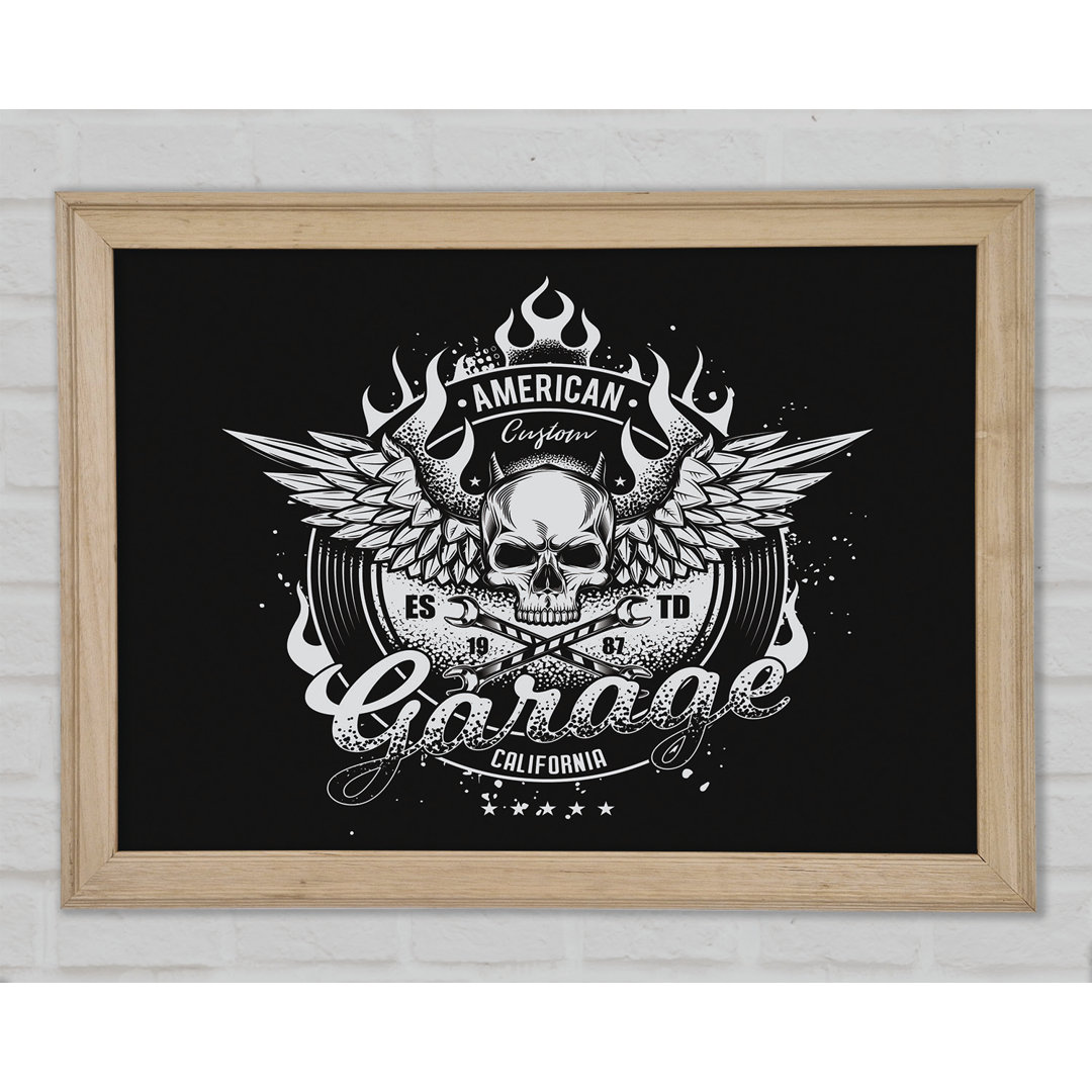 American Custom Garage Gerahmter Druck