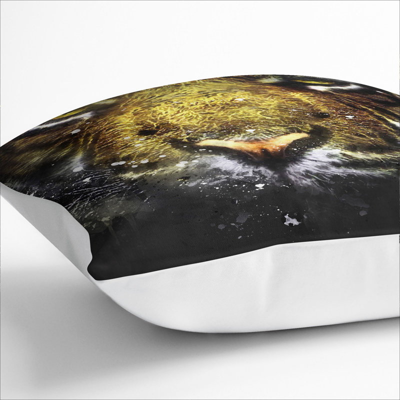 Tiger Vol.2 Scatter Cushion, 40cm H x 40cm W x 15cm D, White