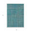 Tapis bleu sarcelle lavable à rayures 8 pi x 10 pi bleu sarcelle