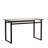 Minimalist Rectangular Glass Dining Table For 4-6 With 0.31" Tempered Glass Tabletop And Chrome Metal Legs, Writing Table Desk