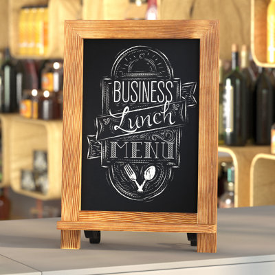 Millworks Freestanding Tabletop or Wall Mount Magnetic Chalkboard