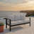 73" All-Weather Aluminum Patio Sofa, 3 Seat Outdoor Couch With Thick Light Gray Cushions & Black Frame-1477484910