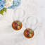 Autumn Leaves Rust Vegan Leather Round Coasters-1359544673