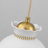 1-Light 8.5" Scalloped Ceramic Crown Pendant