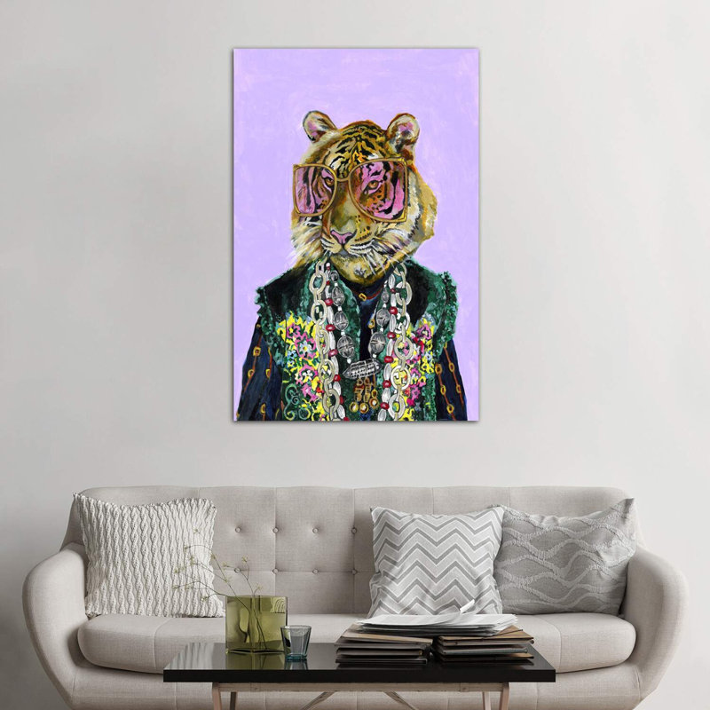 «Bengal Tiger» par Heather Perry, impression sur toile, H 60 po x l 40po x P 1,5 po, Toile tendue