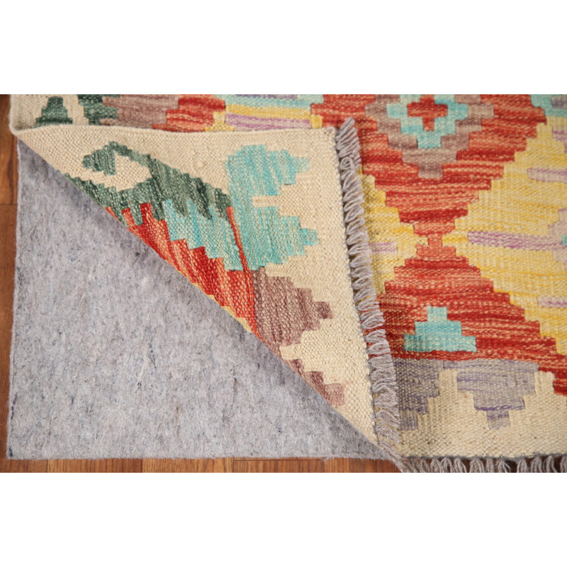 Tapis de couloir oriental réversible en laine Kilim 3 x 10