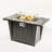 42'' Propane Gas Fire Pit Table, 50000 BTU Rectangular Steel Fire Pit With Glass Wind Guard For Outside Patio Deck Garden Courtyard -Gray-476820567