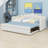Modern Upholstery Daybed Frame with Trundle & LED Lights-719256064