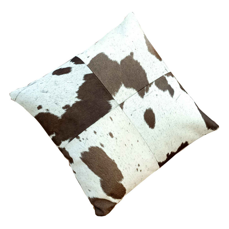 DIBO Brown & White Cowhide Pillow