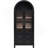 71" Tall Arched Kitchen Pantry Cabinet with 2 Large Drawers, Modern Farmhouse Kitchen Storage Cabinets with Adjustable Shelves, Glass Door, Wood Versatile Cupboard for Kitchens, Dining Room, Black-1734322747