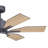 Alhareth 44 in. Charcoal Black Indoor Rod Mount Transitional Ceiling Fan with Reversible Oak-Black Walnut Blades, Dimmable Integrated LED Light Kit and Remote Control, 3 Speeds, Frosted Glass Shade