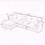 Canapé modulaire en L avec repose-pieds et canapé convertible surdimensionné pour 4 personnes Modern Home Living-1597791060