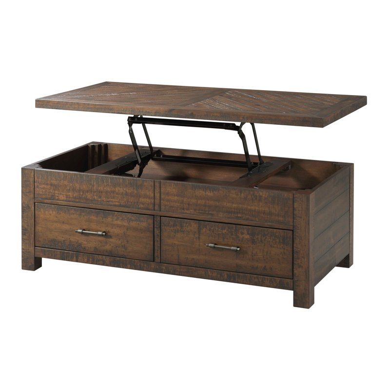Ismay Solid Wood Top Coffee Table