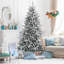 Sapin de Noël givré pré-éclairé-701535906