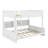 Full XL Over Queen Bunk Bed With Cabinets And USB-548284616