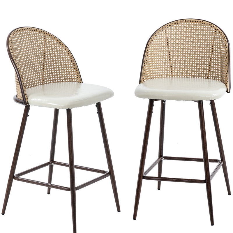 Cassadra 25.6" Counter Stool, White