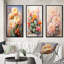 «Pink Green Cactus Romantic Impression», 3 pièces sur toile-637993010-637993012