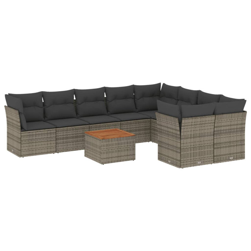 Ensemble de canapé de jardin Vidaxl gris