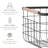 Dog Toy Storage Baskets – Set of 3 Rectangular Metal Organizer Bins for Pet and Household Storage, with Handles, Antique Gray Metal with Wood Accents