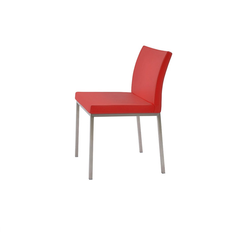 Chaise rembourrée Ellinger, Noir, Chrome