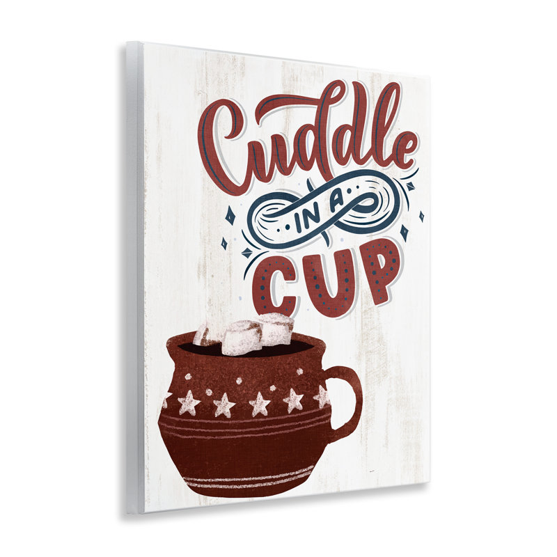 Plaque murale Cuddle In A Cup Cocoa, design par Kim Allen