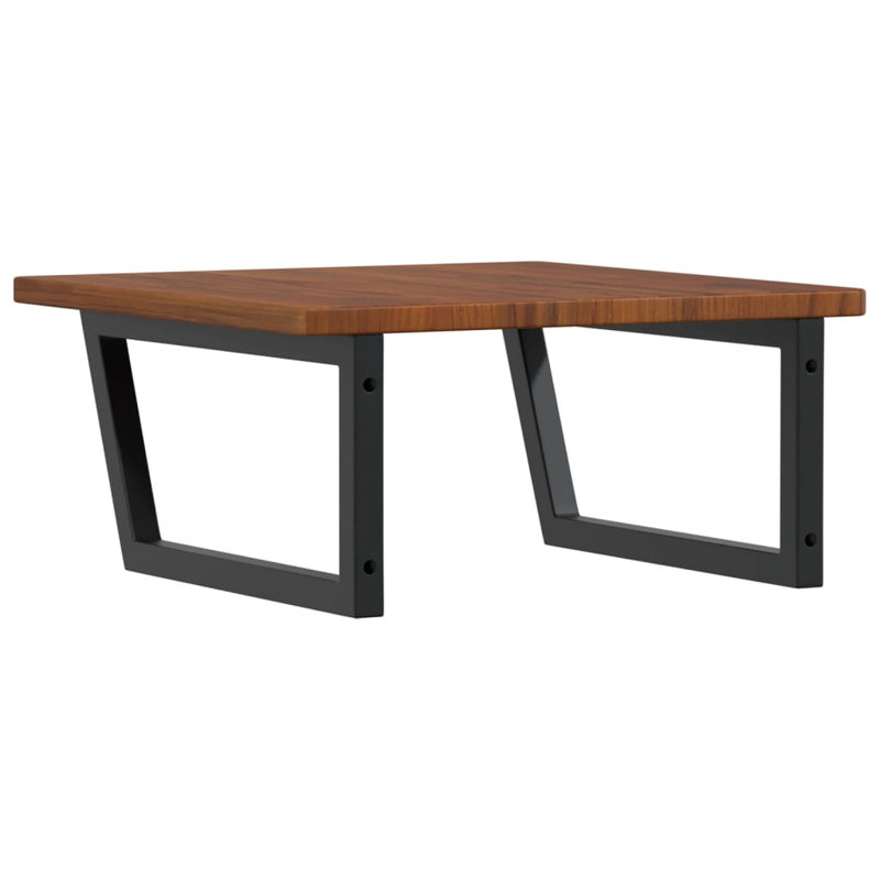 Asmar 60cm Solid Wood Bathroom Vanity Top, Dark Oak/Black