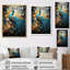 Sarcelle jaune émeraude paon gouttes II - reproduction sur toile-386989226-386989203
