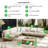 Giyana 7/8 Person Solid Wood Outdoor Convarsation Set With Coffee Table - Lounge For Modern Garden