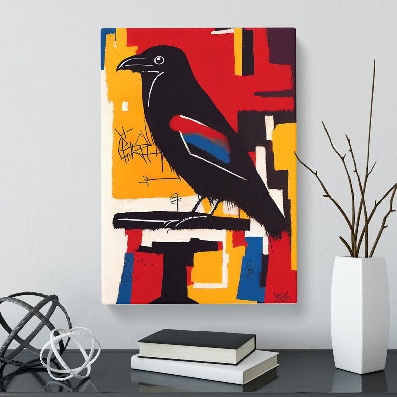 Tristram Raven Bird Graffiti Vol.2 - Wrapped Canvas, 60cm H x 40cm W x 3cm D