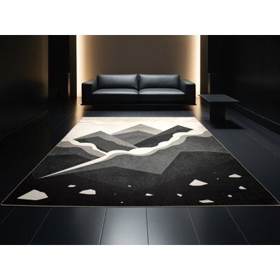 Tapis d'inspiration mondiale Pacchiana lavable à la machine en beige - reliure beige