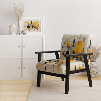 Fauteuil rembourré moderne Geometric Abstraction III