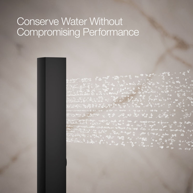 Shift + Square Two-Function Handshower, Multi-Function Handheld Shower Head, 1.75 GPM, Matte Black, Square, 1.75 GPM