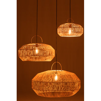 56cm H Rattan Oval Pendant Shade