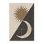 Tapis géométrique minimaliste beige lavable à la machine Sun Moon-1666542740