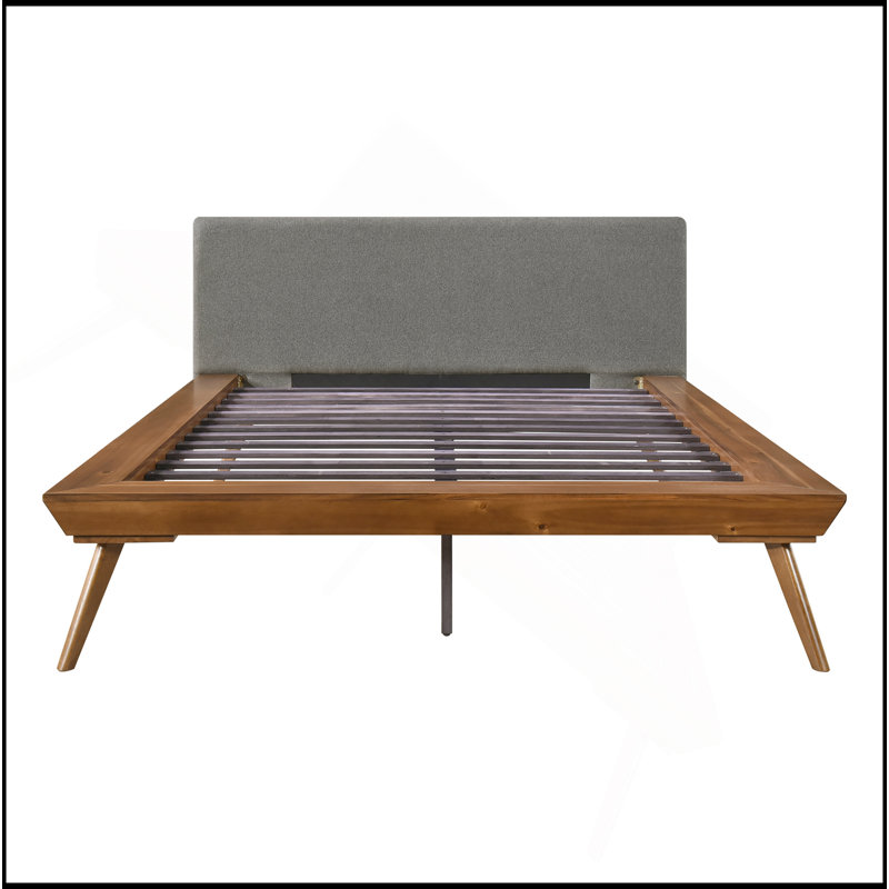 Meuble-lit tapissier gris foncé 1pc, Grand lit
