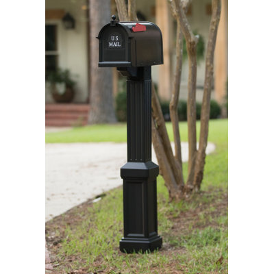 Craftsman Polyethylene Plastic Post Mounted Mailbox