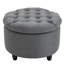 Repose-pieds rond capitonné avec repose-pieds HOMcom