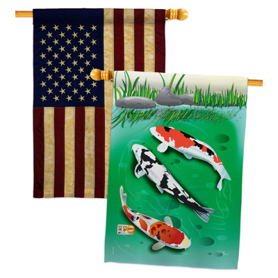 Drapeau de maison en polyester à 2 côtés 40 x 28 po
